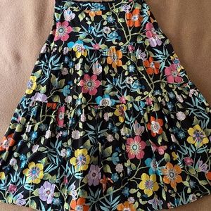 J.Crew Tiered Midi Flower Skirt